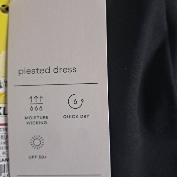 Women's Pleated Active Dress "All in Motion"  XL Black with Built in Shorts - Picture 11 of 12